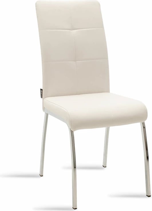 Set tavolinë me karrige Ariadne, ngjyrë e bardhë, tavolinë Titta xham, 120x70x75cm, 5 pjesë