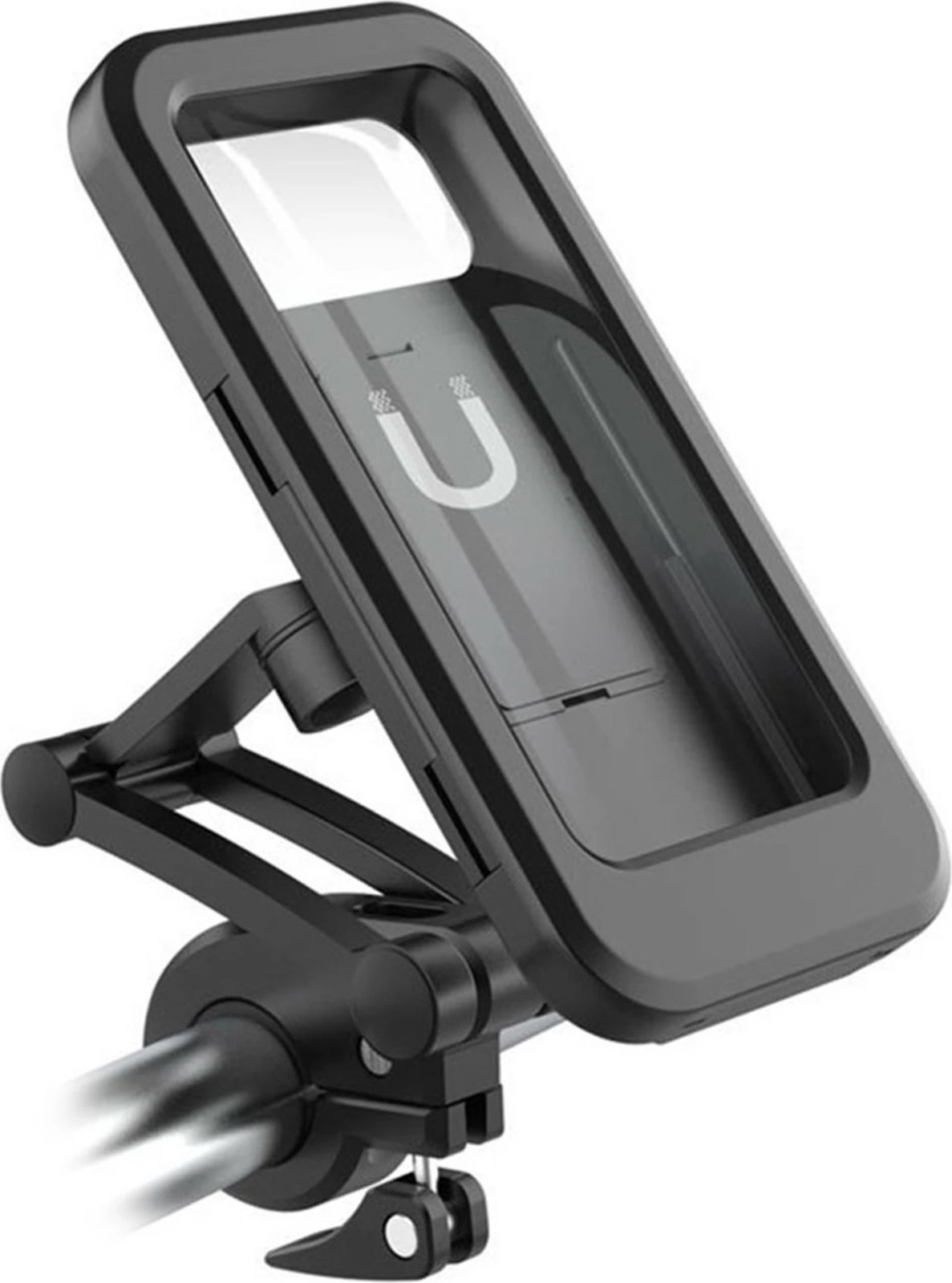 Mbështjellës RealPower TourProtect për celular, mbajtës pasiv, magnetik, biçikletë/makinë, i zi