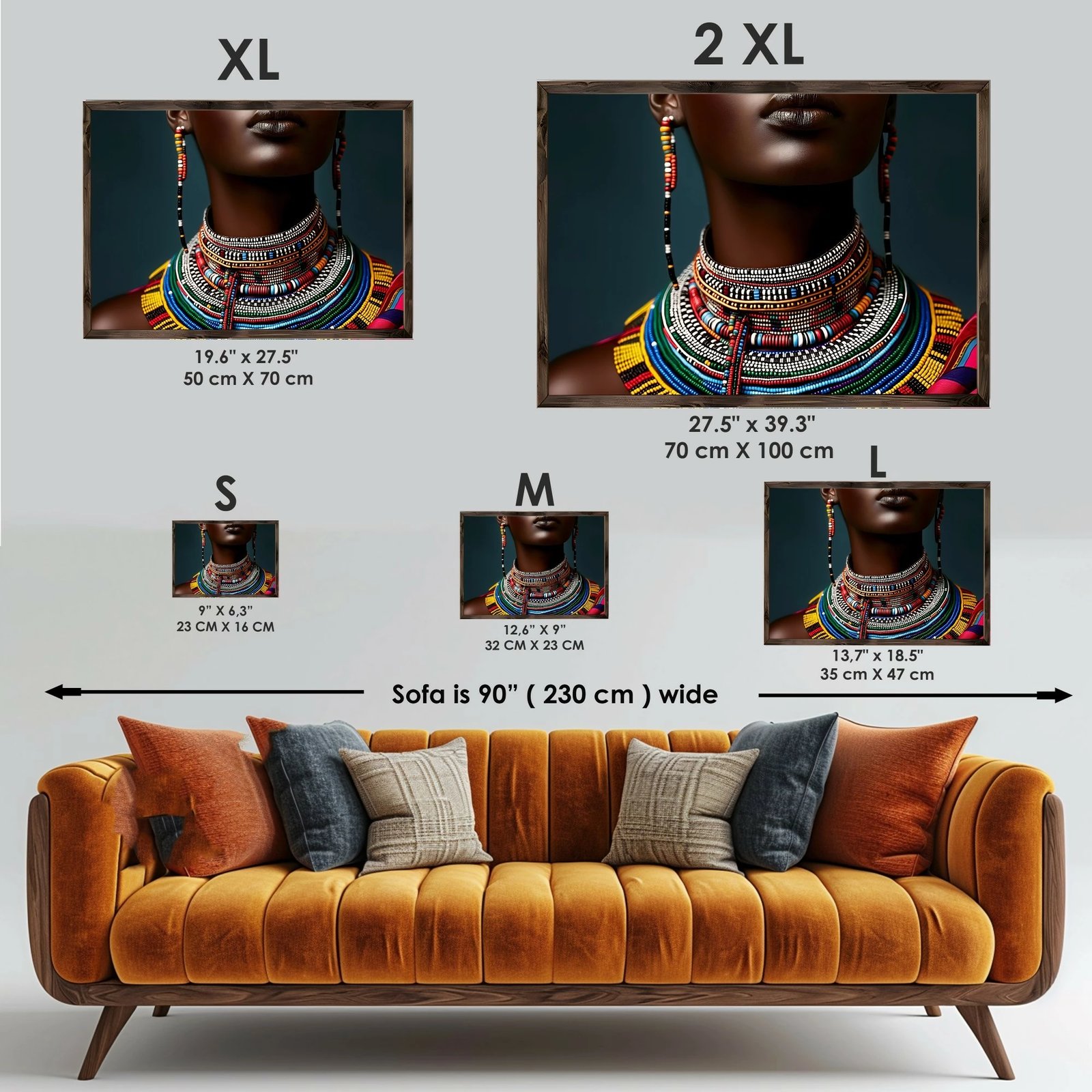 Pikturë dekorative me kornizë MDF, shumëngjyrëshe, Wallity, GE246-L