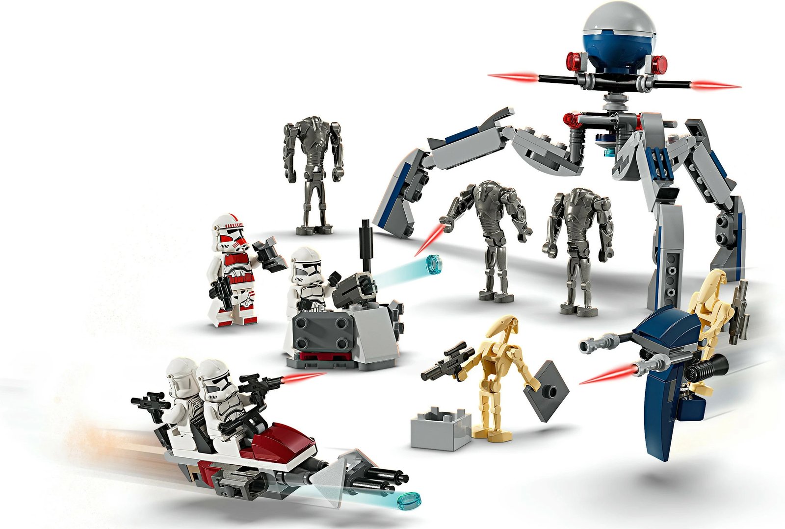 Set ndërtimi LEGO Clone Trooper & Battle Droid, 215 pjesë, plastikë, shumëngjyrësh