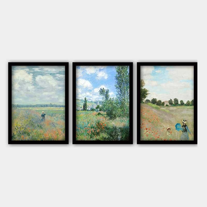 Pikturë dekorative me kornizë (3 copë), Wallity, 3SC_UN2677423_3545