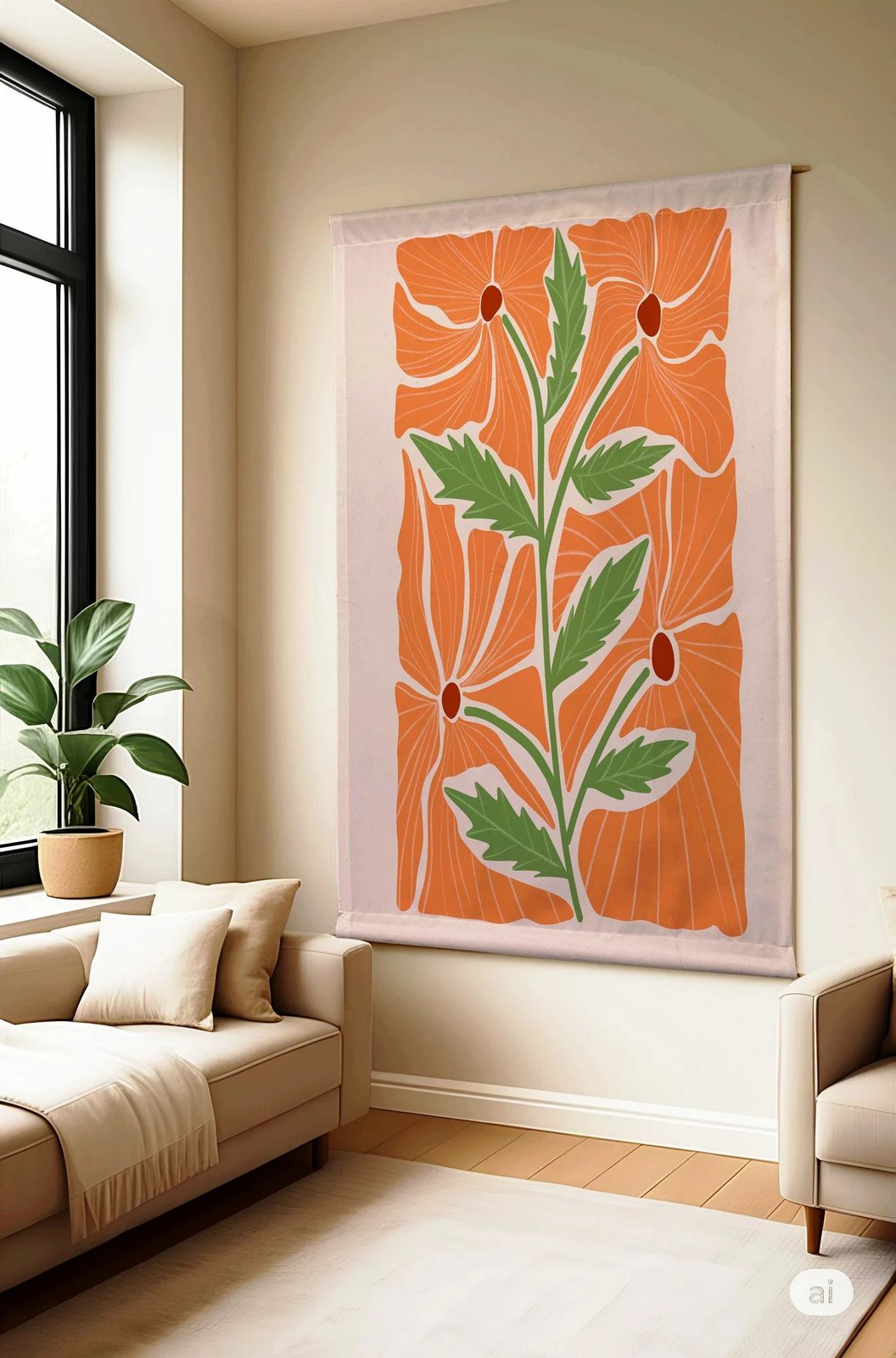 Pikturë dekorative poliestër Wallity, Polybaby 19, 70x120