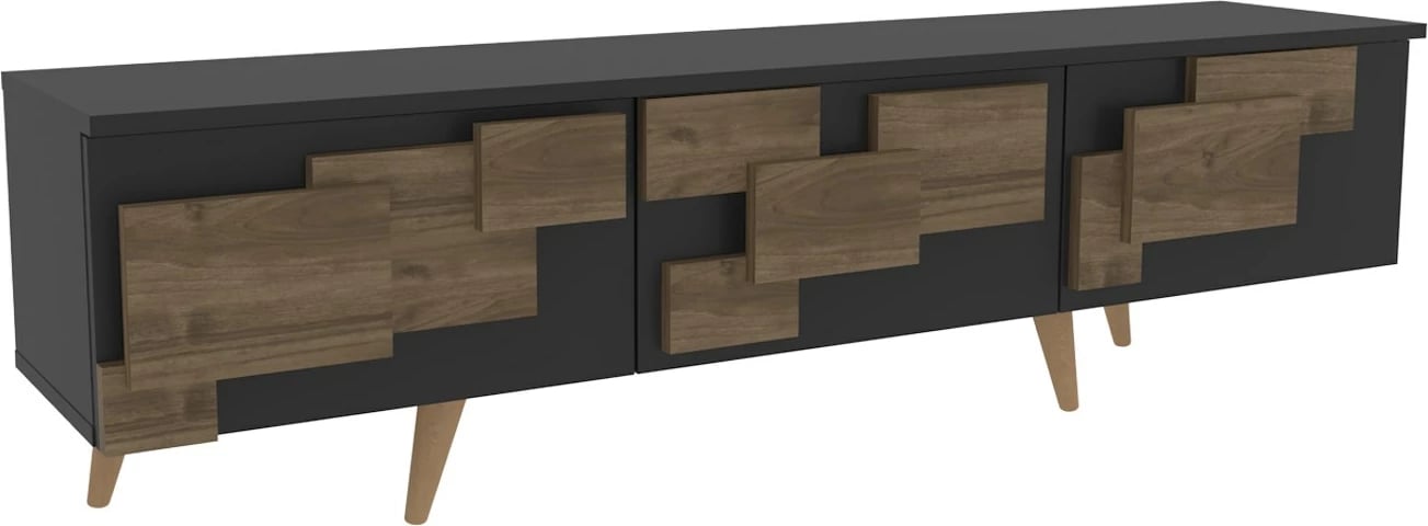 Komodë TV Hanah Home, 3 D, anthracite, walnut