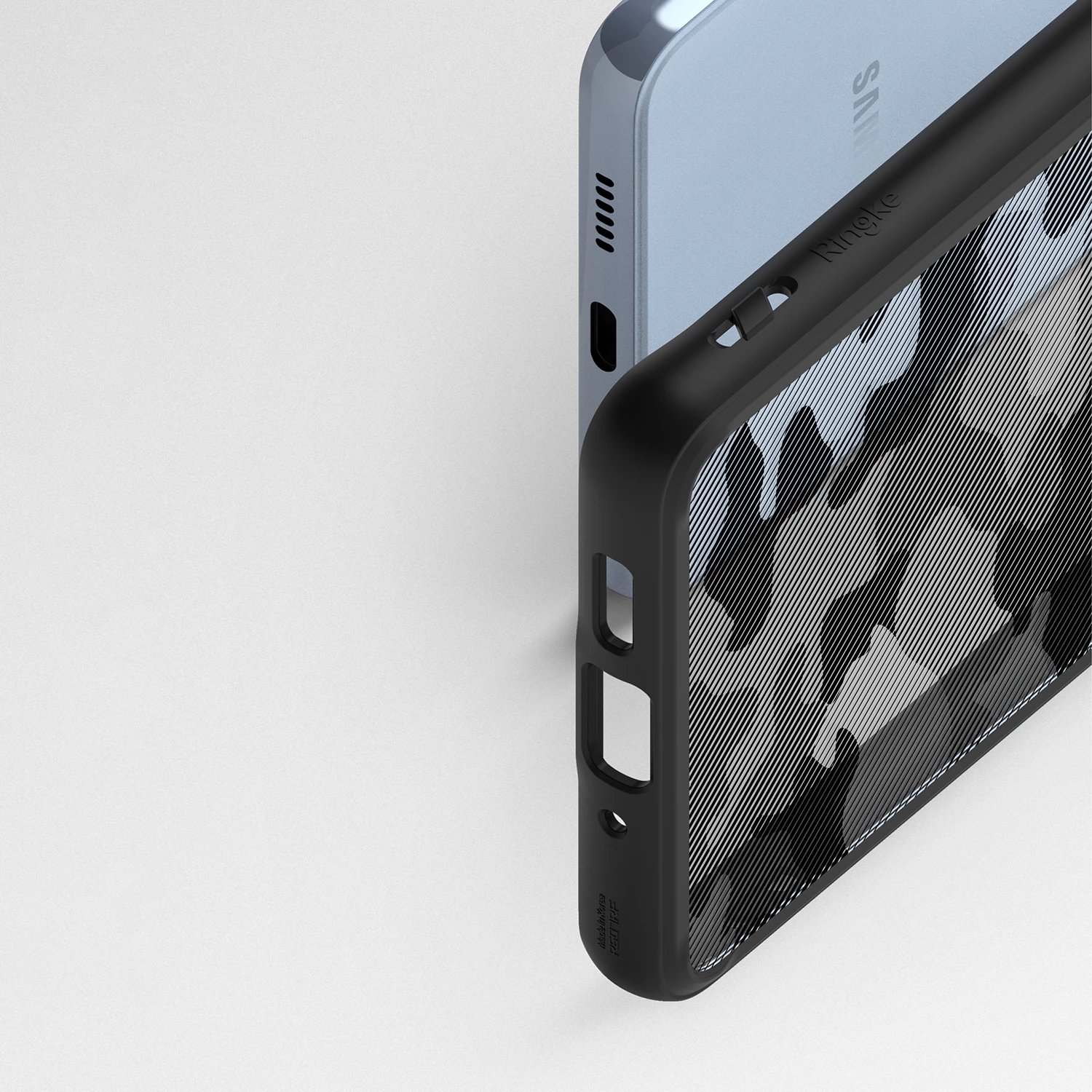 Mbështjellës Ringke Fusion Matte për Samsung Galaxy A73, moro, zi/gri