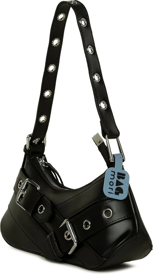 Çantë supi mini, lëkurë PU, e zezë, Zoozie Bags, M000008449