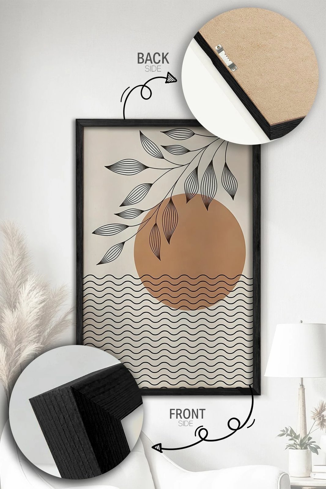 Pikturë dekorative me kornizë (3 copë), Wallity, Ersy3Syhcrv31