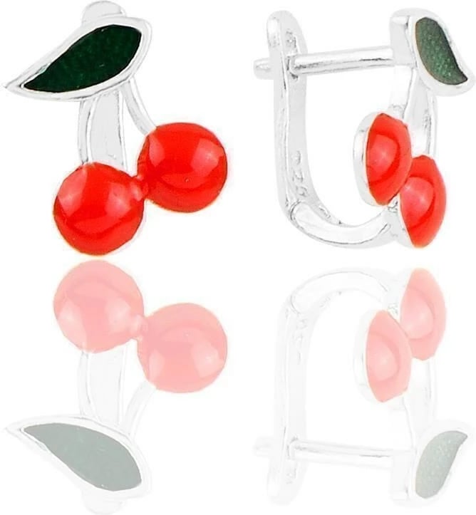 Vathë argjendi me dizajn qershie, Jumeon, SGTL12376, ngjyrë argjendi