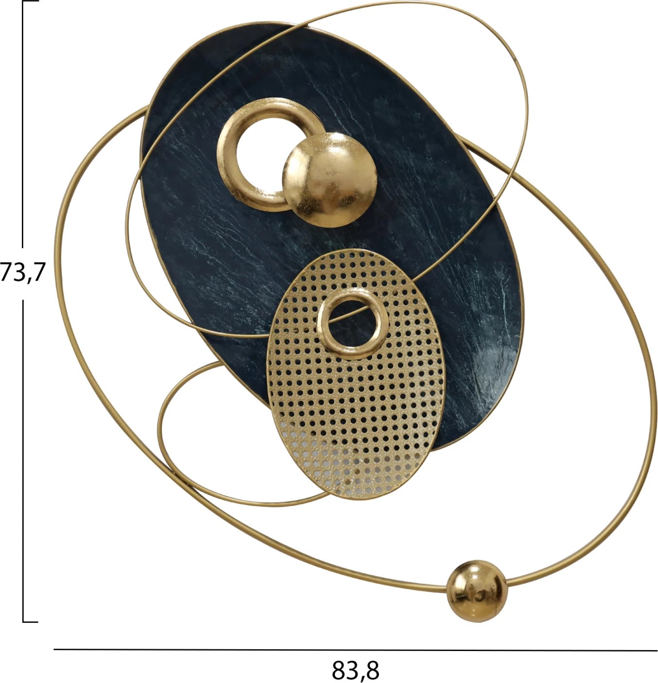 Dekor muri FH7550 sistem planetar artistik metal-ari, gri e errët