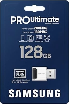 Kartelë MicroSDXC Samsung MB-MY128SB/WW, 128 GB, UHS-I, Blu