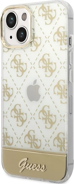 Mbështjellës Guess 4G Pattern Script për iPhone 14 Plus 6.7", i artë Mbështjellës Guess 4G Pattern Script për iPhone 14 Plus 6.7", i artë