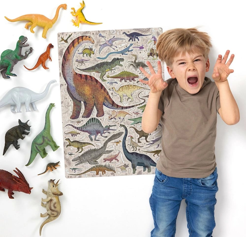 Puzzle CzuCzu Puzzlove Dinosaurs, 200 pjesë, 48x68cm