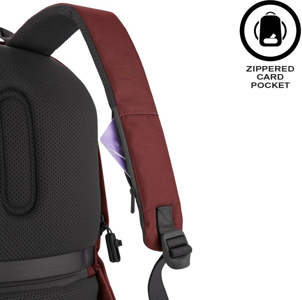 Çantë shpine XD DESIGN BOBBY SOFT, 13-16L, për laptop 15.6", e kuqe