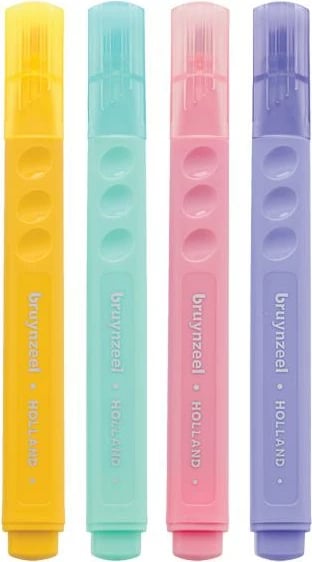 Markerë Bruynzeel College set 4 pastelë fluorescent