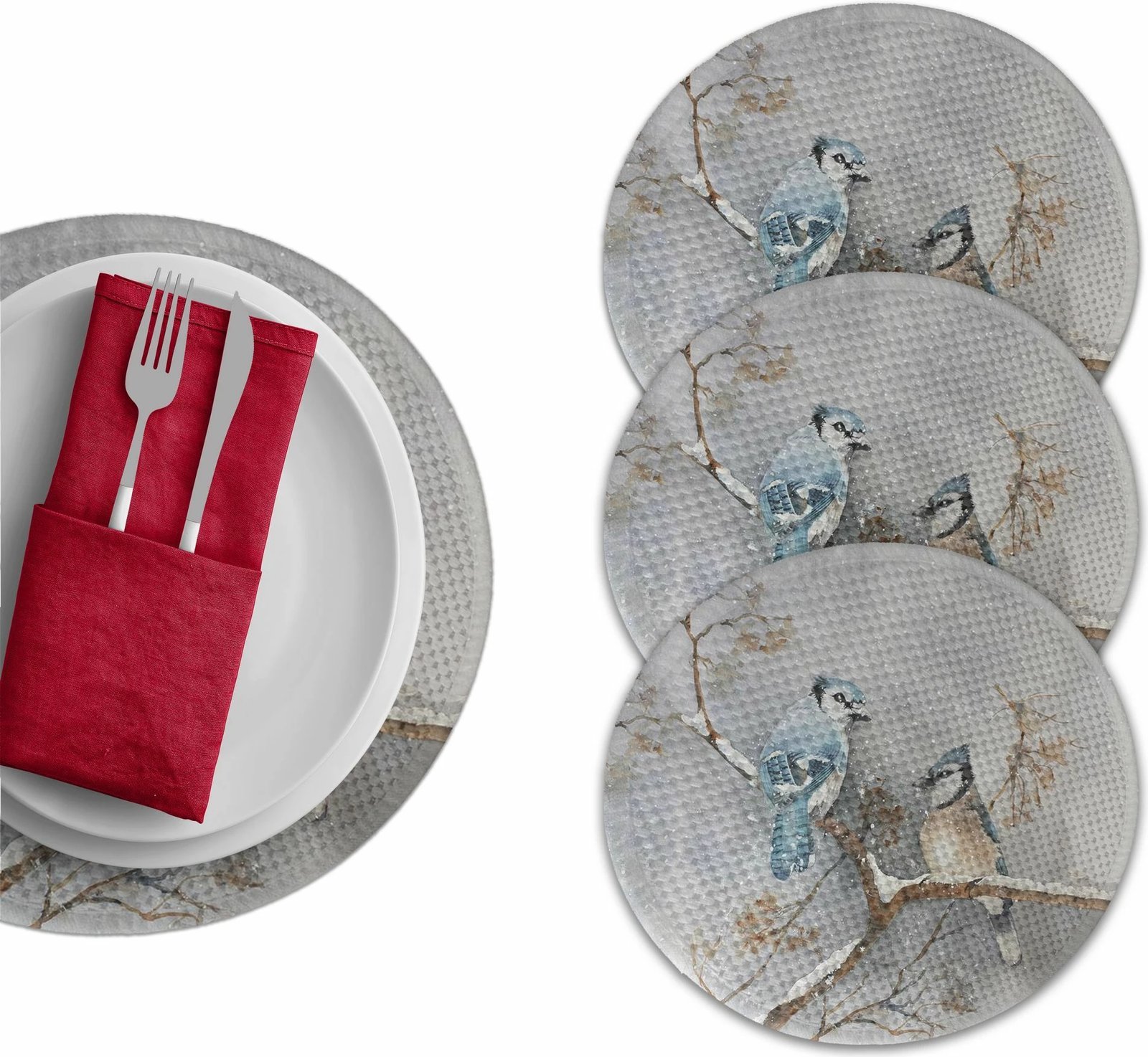 Set nënshtrues tavoline Hermia Concept, shumëngjyrësh, 4 copë, 37cm