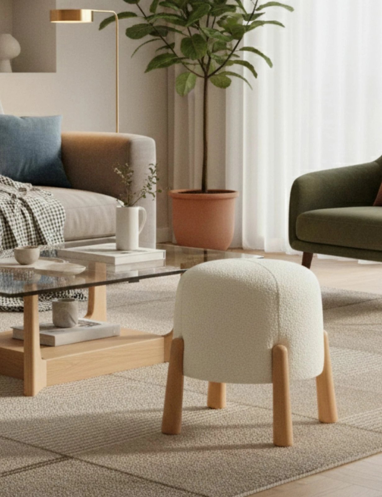 Puf i bardhë Floki, Atelier del Sofa