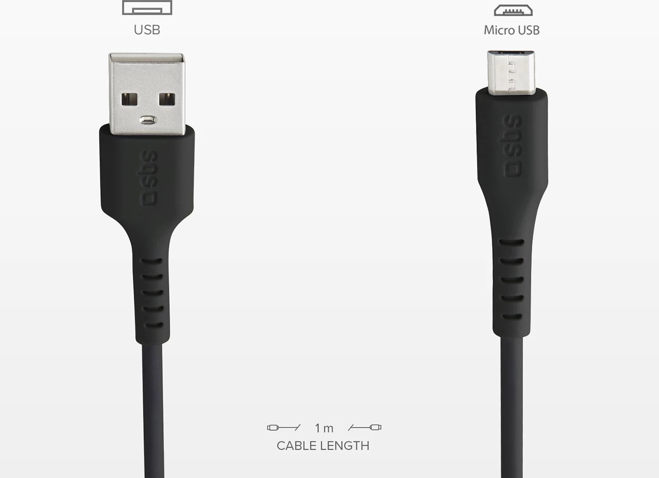 Kabllo USB-A në Micro-USB SBS LTHL200, 1m, e zezë Kabllo USB-A në Micro-USB SBS LTHL200, 1m, e zezë