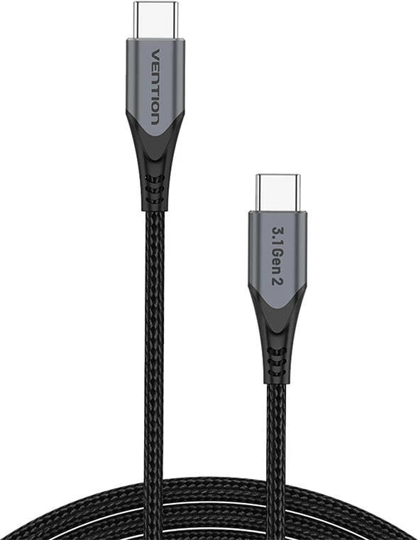 Kabllo USB-C në USB-C Vention TAHHF, 1m, 100W, USB 3.1 Gen2, Gri