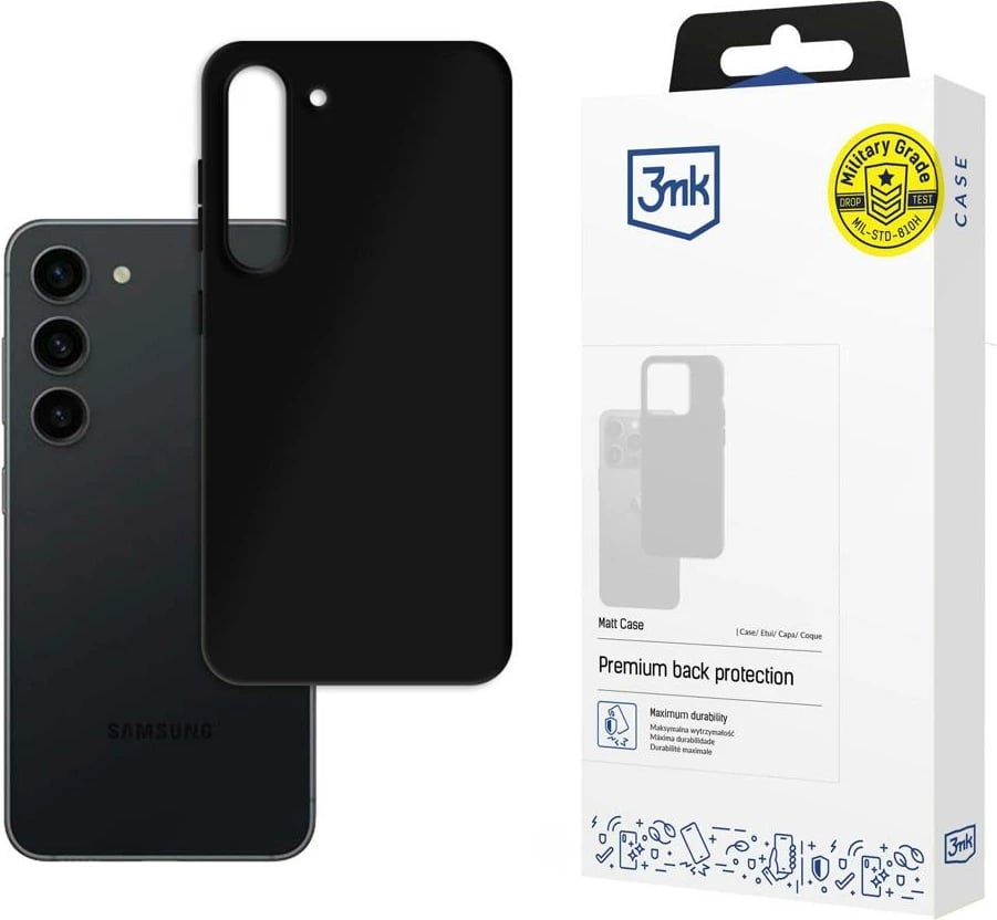 Mbështjellës 3mk Matt Case për Samsung Galaxy S22 Plus, i zi