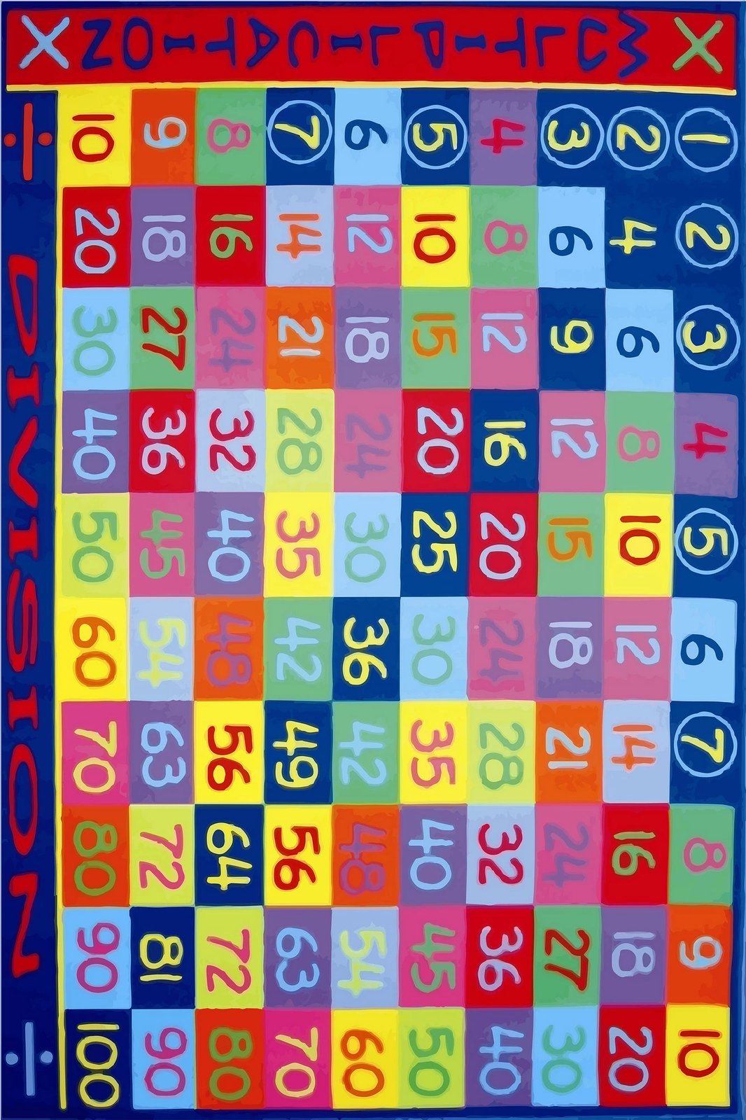 Qilim shumëngjyrësh për fëmijë, 80x120cm, Conceptum Hypnose, WOOKECE149