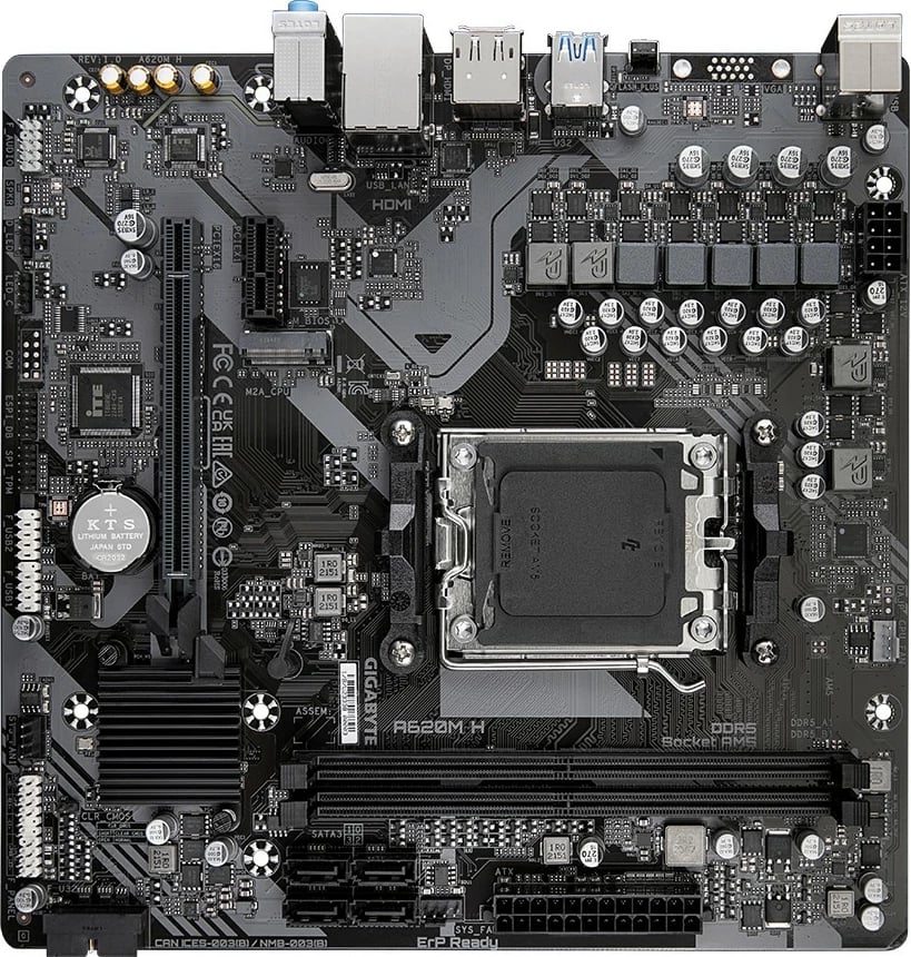 Pllakë amë Gigabyte A620M H, Socket AM5, DDR5, PCIe 4.0, HDMI, DisplayPort
