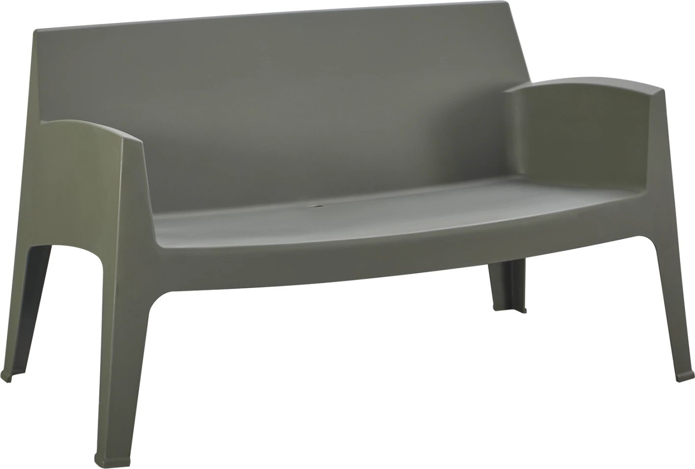 Divan i jashtëm 2-vendësh SLEEK, polipropilen, ngjyrë ulliri e errët, FH6366.05, 118x48.5x73cm