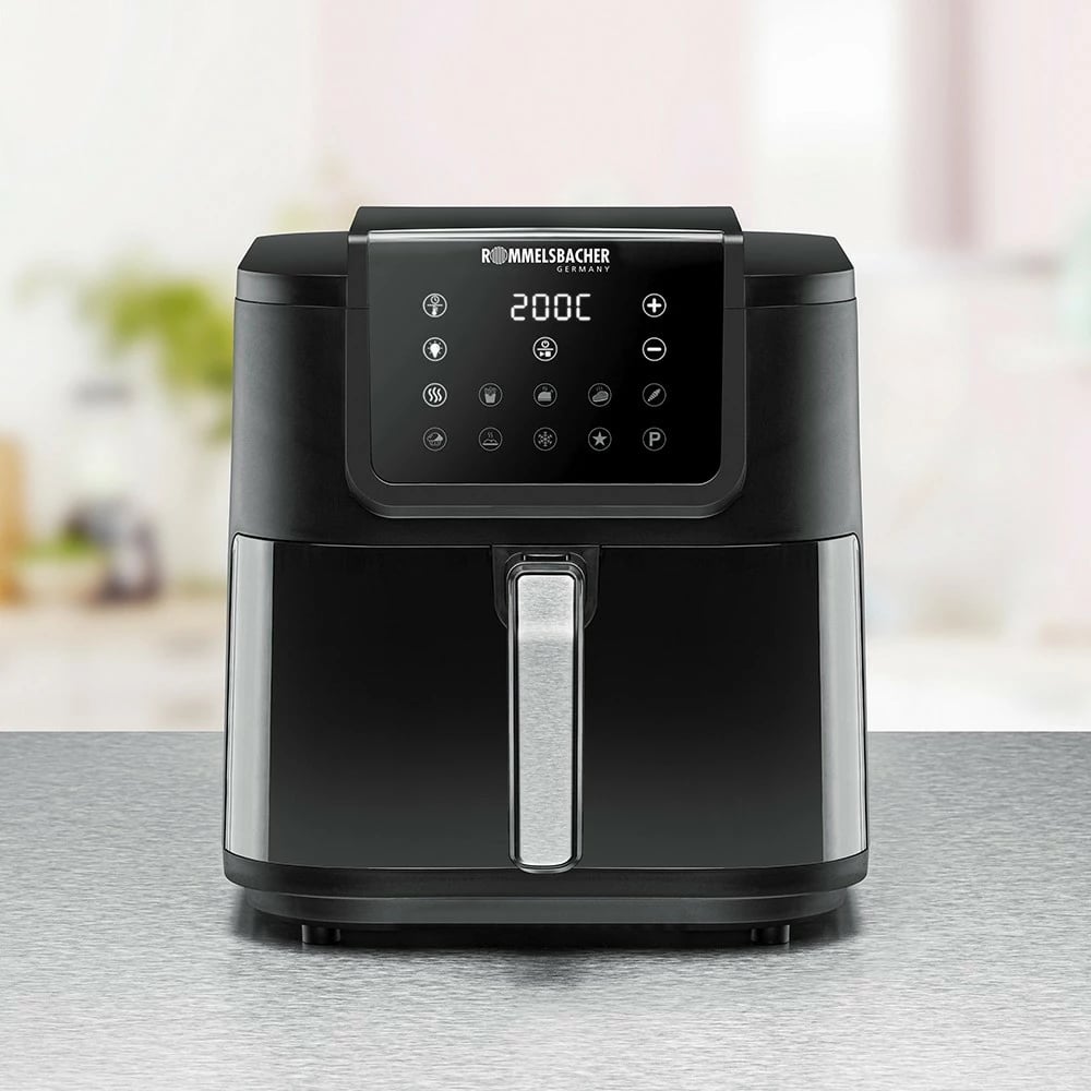Fritezë me ajër të nxehtë Rommelsbacher FRH 1700, 8 L, e zezë