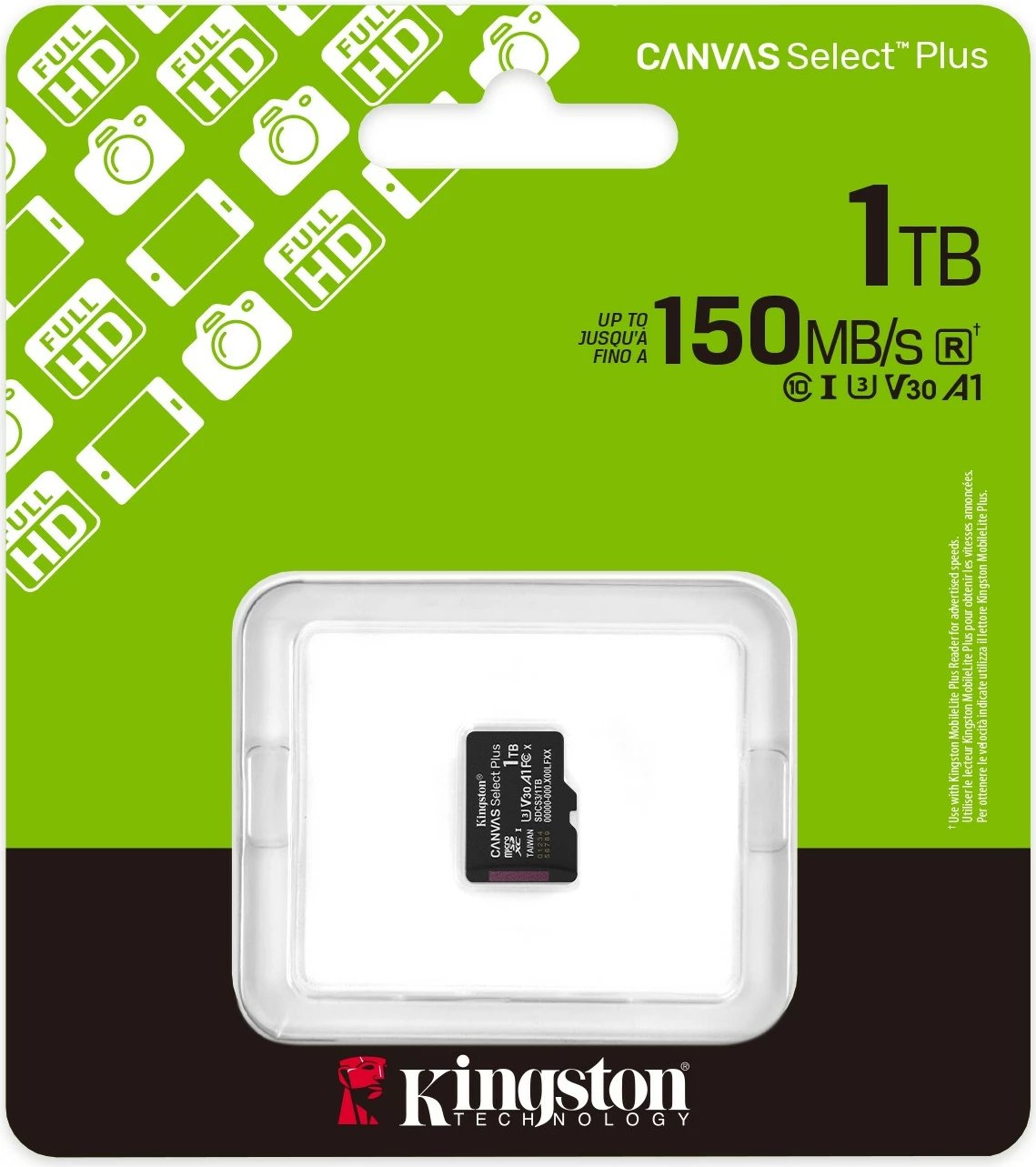 Kartelë memorie Kingston Canvas Select Plus Gen3 1TB microSDXC
