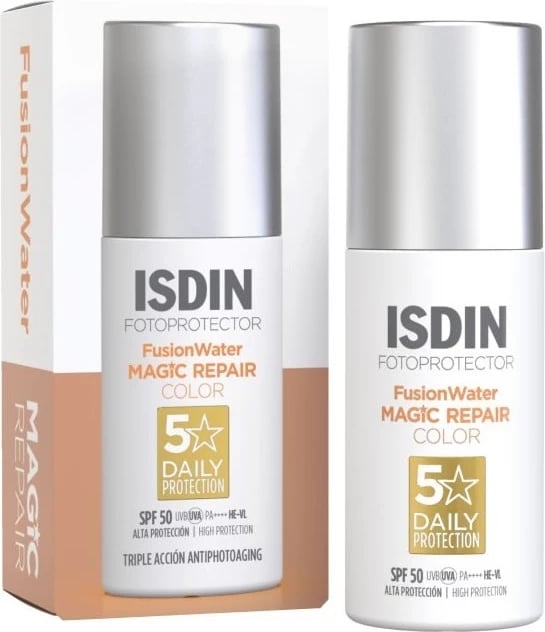 Krem për fytyrë me SPF Isdin Fusion Water Magic Repair Color për femra 50ml