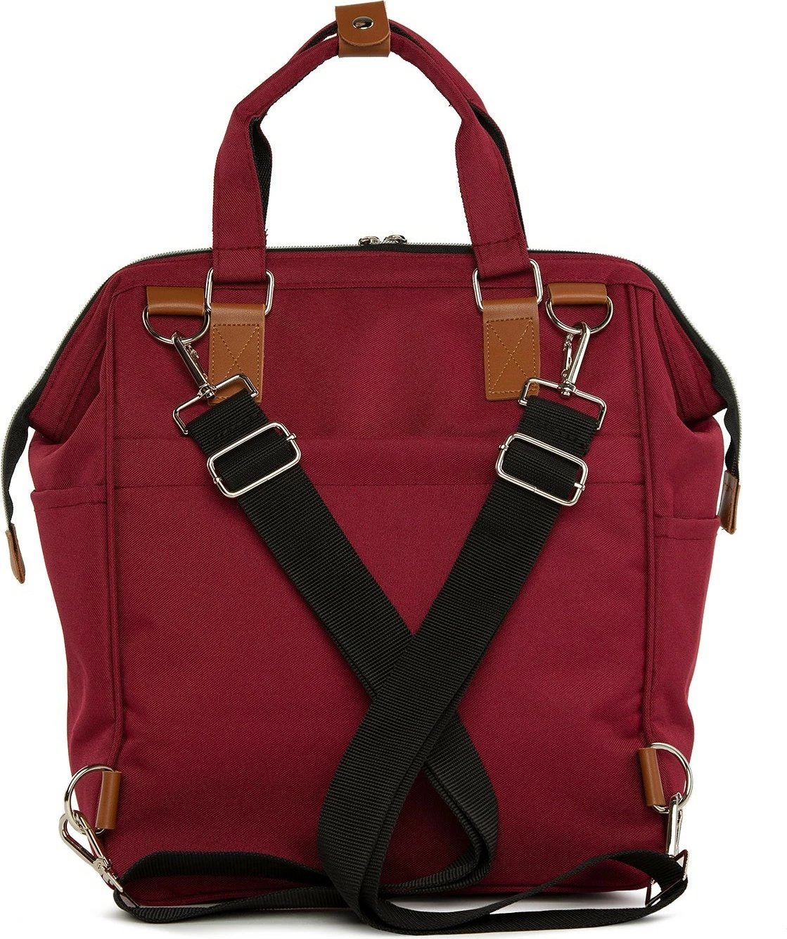 Çantë për pelena Zoozie Bags, ngjyrë e kuqe e errët, 30x38x19cm