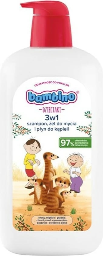Shampon 3-në-1 për fëmijë Bambino Surykatki 1000ml