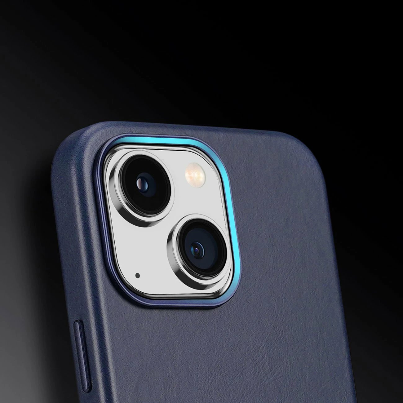 Mbështjellës Dux Ducis Naples për iPhone 14 Plus, MagSafe, lëkurë, kaltër