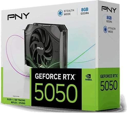 Kartelë grafike, PNY, GeForce RTX 5050 VCG50508SFXPB1, 8GB GDDR6, 128-bit, PCIe 5.0 x8, 1 ventilator