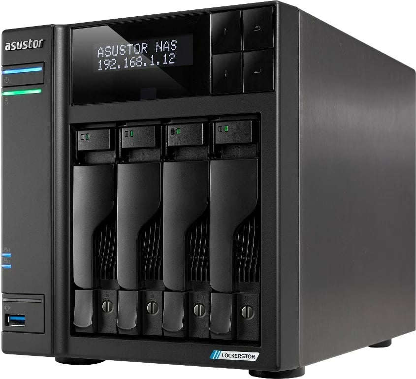 NAS ASUSTOR LOCKERSTOR 4 Gen2 AS6704T, Intel Celeron N5105, 4 GB RAM, 0 TB, i zi