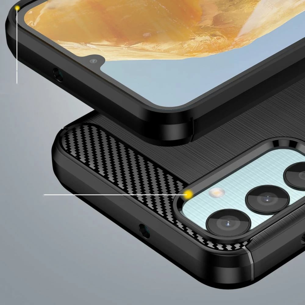 Mbështjellës Tech-Protect TPUCarbon për Samsung Galaxy M15 5G, i zi