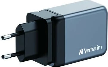 Karikues muri Verbatim GNC-65 32201, 65W, 2x USB-C PD, 1x USB-A QC, me adapter EU/UK, Gri