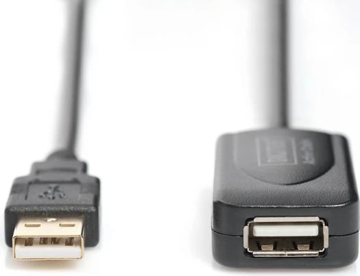 Kabllo zgjatuese USB 2.0 Digitus DA-70130-4, 5m, e zezë