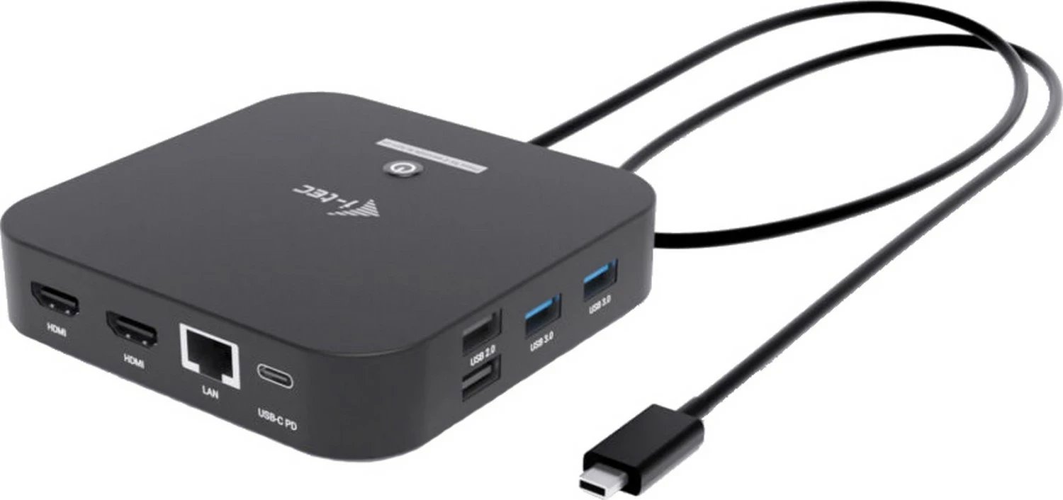 Doking stacion i-tec USB-C Dual HDMI, 4K 60Hz, 2x USB-C, 4x USB-A, Power Delivery 100W, LAN, Audio, i zi