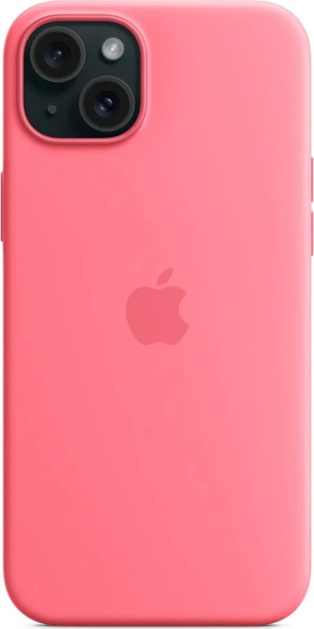 Mbështjellës silikon për celular Apple iPhone 15 Plus, MagSafe, rozë
