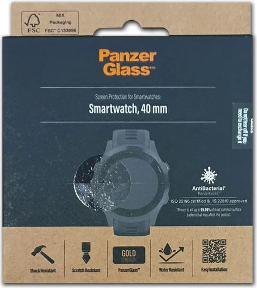 Mbrojtës ekrani PanzerGlass për Smartwatch 40mm, transparent