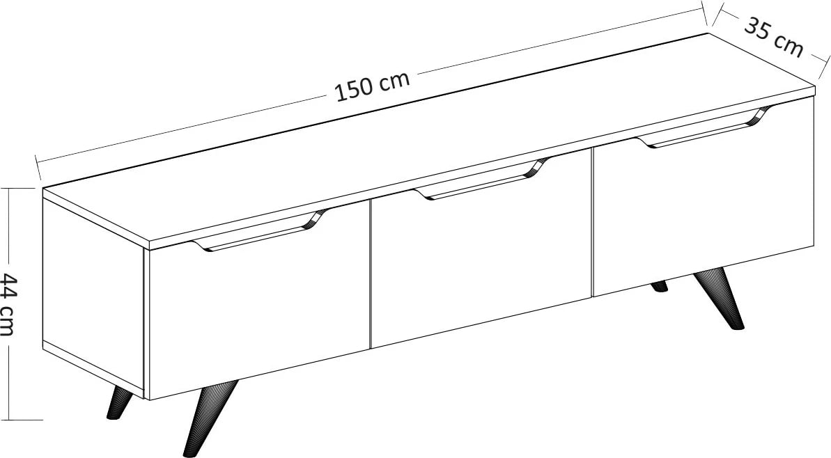 Komodë TV Hanah Home, Prag, anthracite dhe lis