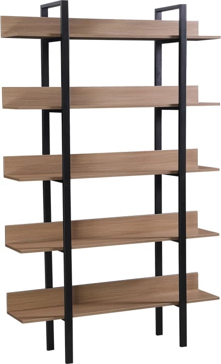 Raft librash Boderta, ngjyrë sonoma-e zezë, 120x30x190cm