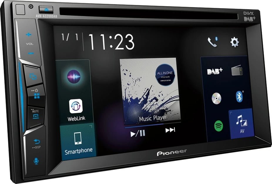 Radio Pioneer AVH-A3200DAB, multimedia, DAB+, Bluetooth, ekran me prekje, e zezë