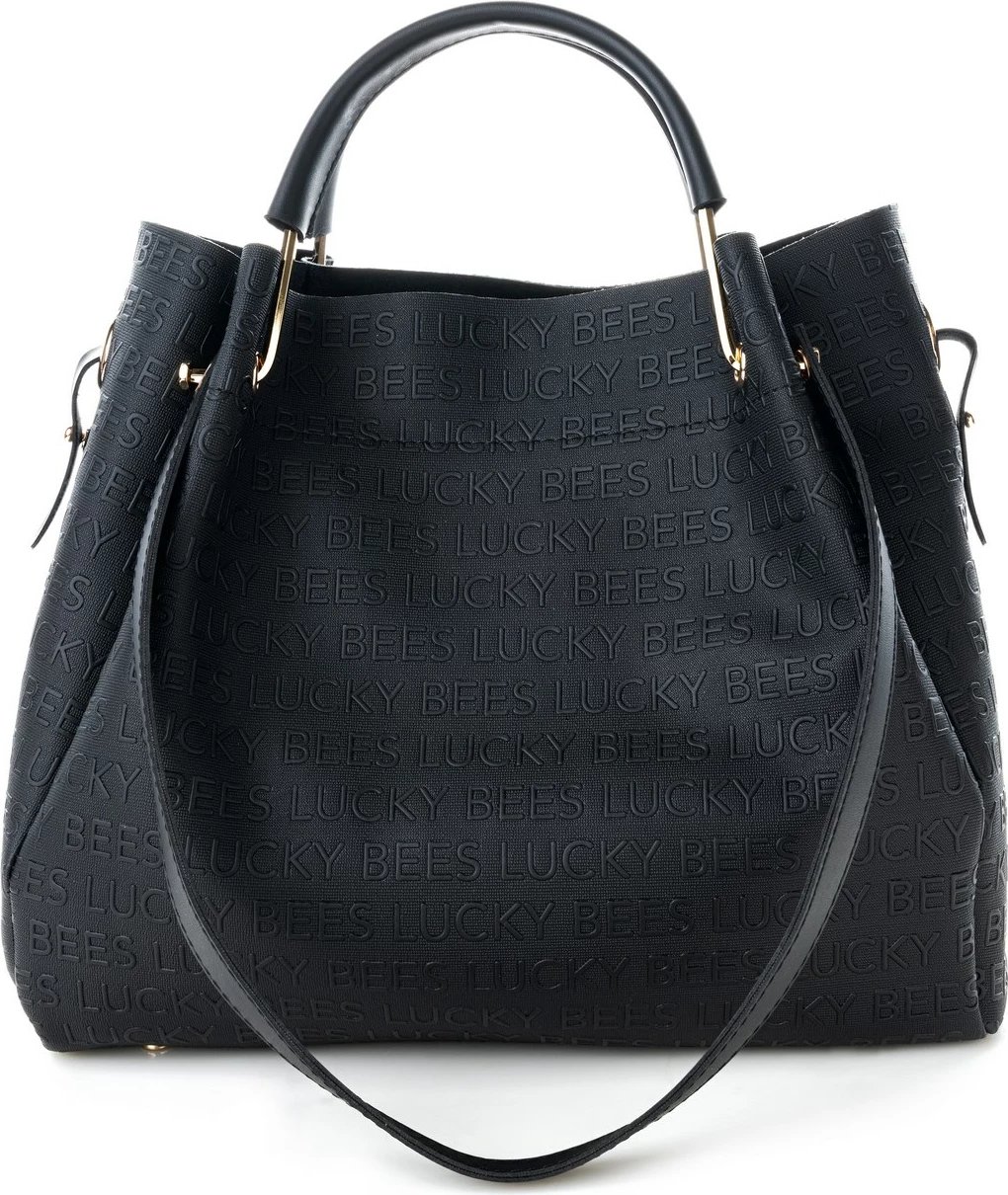 Çantë krahu Lucky Bees, lëkurë e zezë, 275