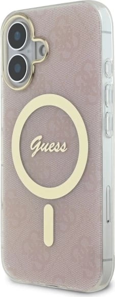 Mbështjellës Guess IML 4G MagSafe për iPhone 16, Rozë Mbështjellës Guess IML 4G MagSafe për iPhone 16, Rozë