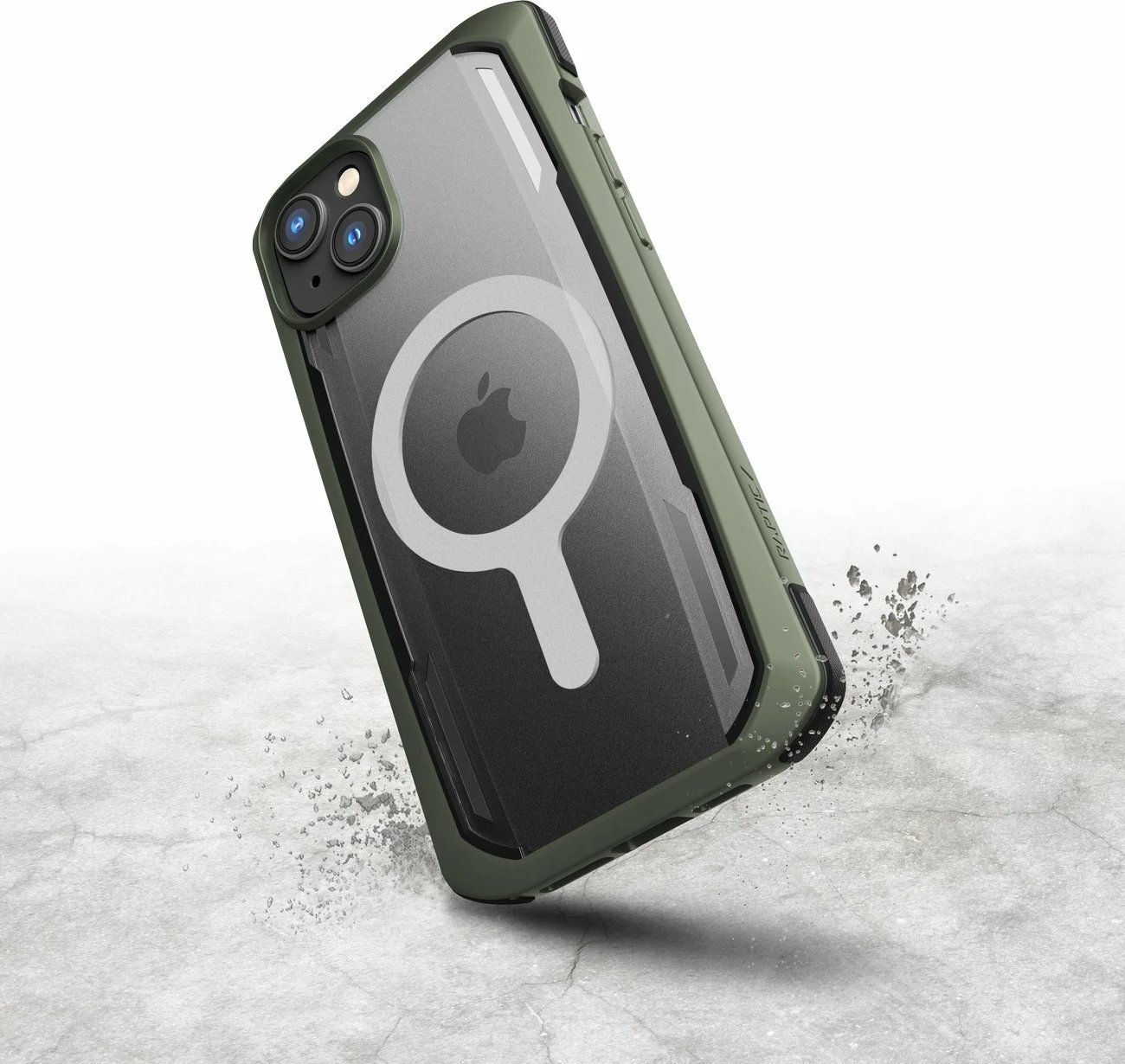 Mbështjellës Raptic X-Doria Secure built për iPhone 14 Pro, me MagSafe, i gjelbër
