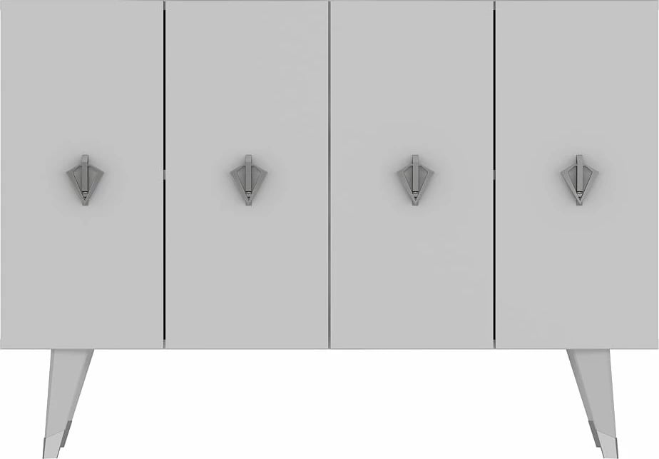 Konsolë Skye Decor, 8163KM-32, e bardhë, argjend