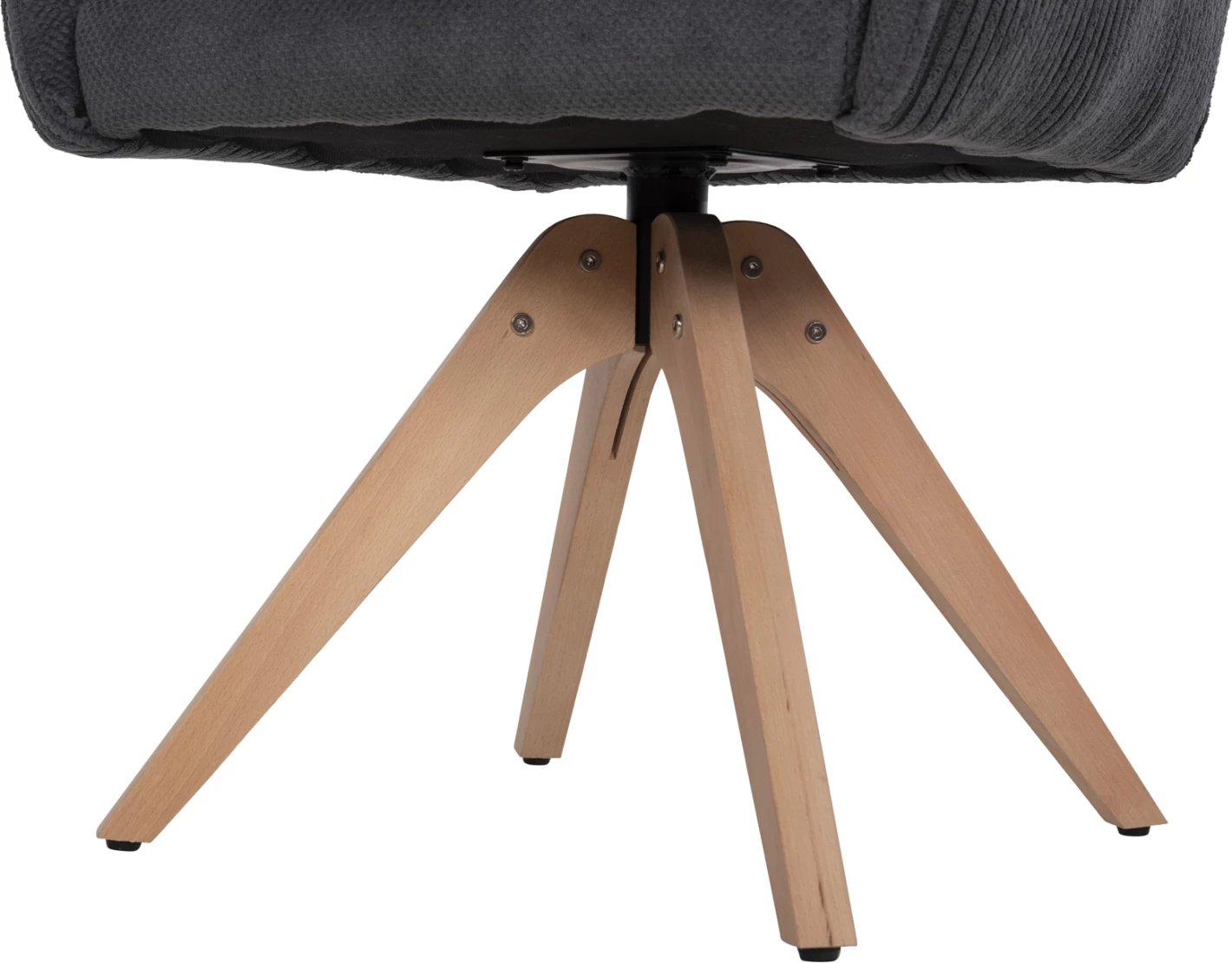 Karrige ngrënieje me krahë QUILL FH9843.03, pëlhurë gri, këmbë druri ahu, 61x57,5x91H cm., set prej 2 copë