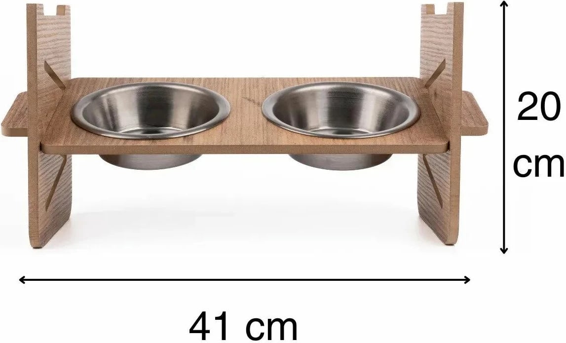 Enë ushqimi për kafshë, dy pjata, Paws & Whiskers, Apvm5