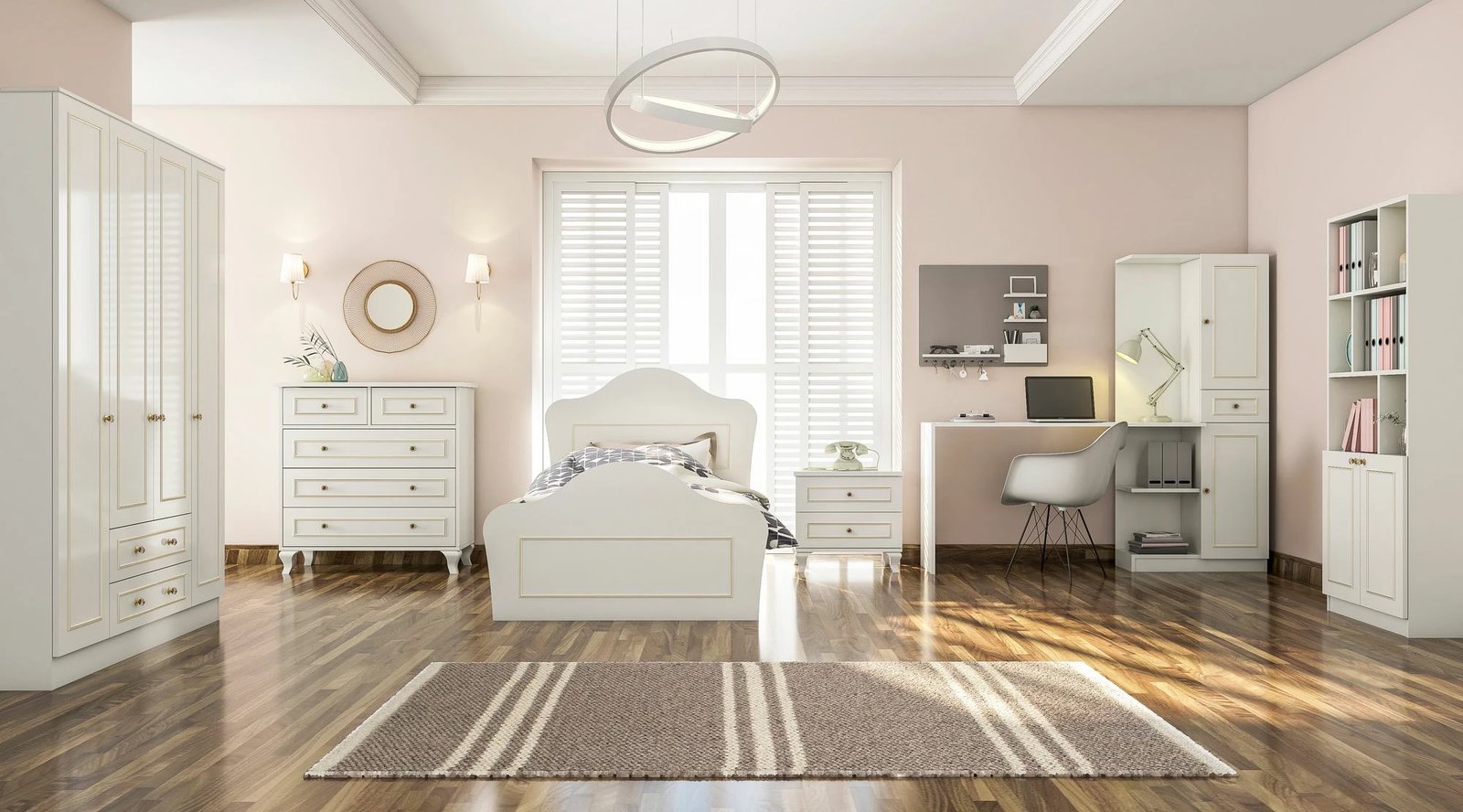 Set dhome për të rinj Skye Decor, ngjyrë e bardhë mat, Rb-080