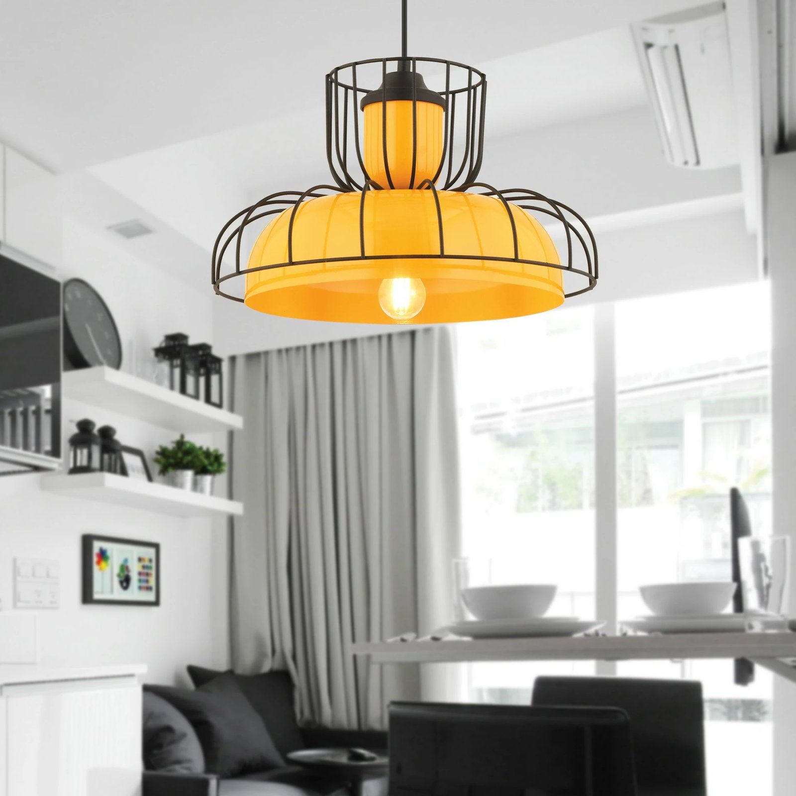 Llambë tavani Opviq, YM-9, trup metalik, e bardhë Llambë tavani Opviq, YM-9, trup metalik, e bardhë